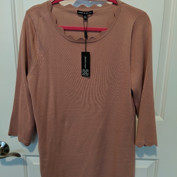 Cable & Gauge Tops - NWT Maeve rose cable&gauge L tunic knit top